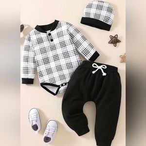 3 Piece Set Boys Girls 0-3 Months